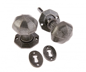 Ludlow Pewter Octagonal Mortice Knobs (Pair)